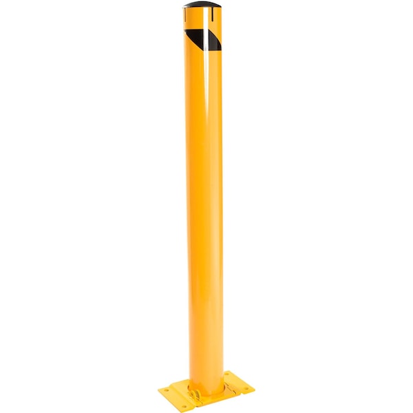 Global Industrial Steel Safety Bollard W/Removable Base and Cap, 5.5ftftD x 48ftftH 670581 - main